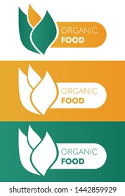 Organic Food Logo Concept Template. Nature Food logo Vector. Icon Symbol.