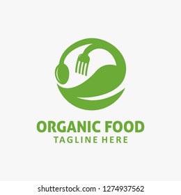 Organic food logo design