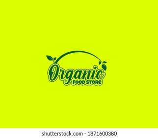 organic food logo design concept