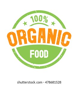 organic food logo design template 