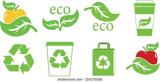 Organic food logo. Eco food icon. Diet icon. Green food icon