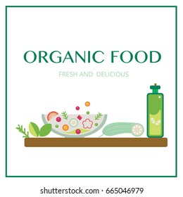organic food logo and element. 