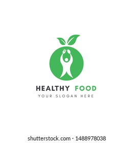 Organic food logo or icon template