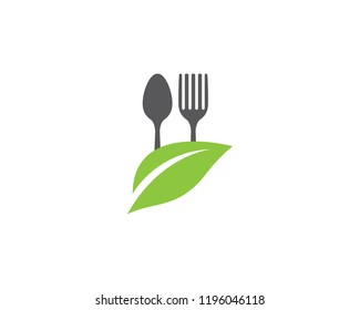 Organic food logo illustration