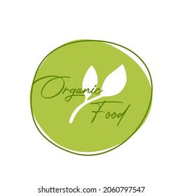 Organic food logo labels and tags template.  Healthy food badges.  products packaging. vector illustration.