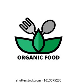 Organic food logo like icon design template. very simple, unique and modern design. suitable for cafe, restaurant and culinary business - vector illustration