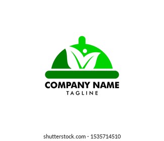 Organic Food Logo Template Design Vector