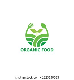 Organic Food Logo Template Design