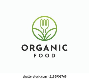 Organic Food Logo Template. Healthy Food Logo