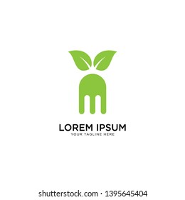 Organic Food logo template, vector illustration - Vector