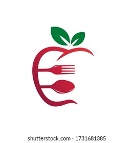 Logo de comida orgánica en vector