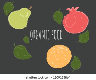 Organic Food Logo. Vector illustration, corporate identity.
