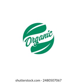 Organic Food Logo Vector. Leaf Organic Design