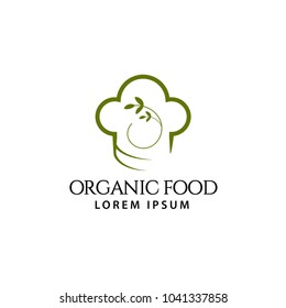 Organic Food Logo Vector Template Design