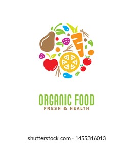 Organic Food Logo Vector template 