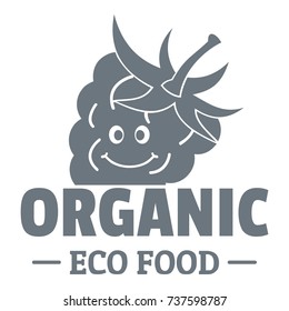 Organic food logo. Vintage illustration of organic food vector logo for web