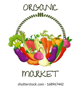 organic food  market vector illustration