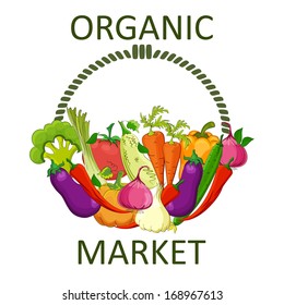 organic food  market vector illustration