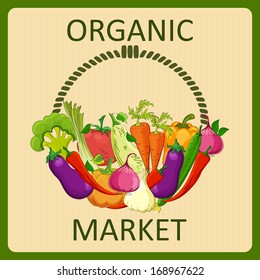 organic food  market vector illustration
