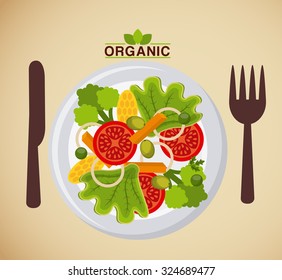 organic food menu design, vector illustration eps10 graphic 