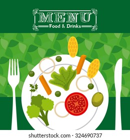 organic food menu design, vector illustration eps10 graphic 