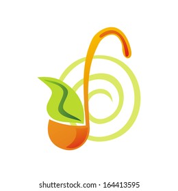 Organic food menu vector illustration
