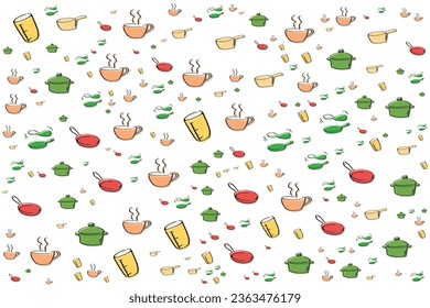 Organic Food pattern design background