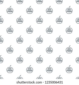 Organic food pattern vector seamless repeat for any web design