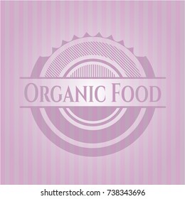Organic Food pink emblem
