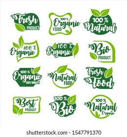 Organic Food Product Label Collection