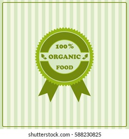 Organic food restaurant logo, banner, label