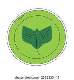 organic food round symbol icon isolated