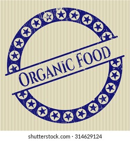 Organic Food rubber grunge seal