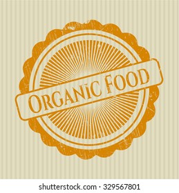 Organic Food rubber grunge stamp