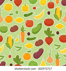 Organic Food - Seamless Background