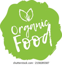 organic food stamp modern design.