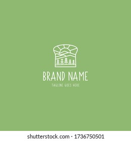 Organic food store logo design concept