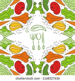 Organic food. Vector illustration