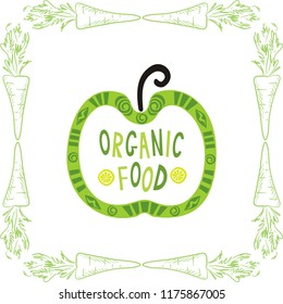 Organic food. Vector illustration