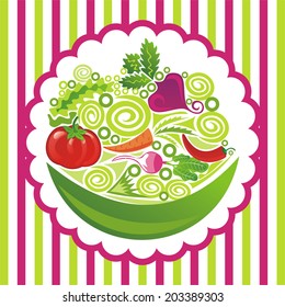 Organic food vector illustration