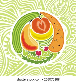 Organic food vector illustration