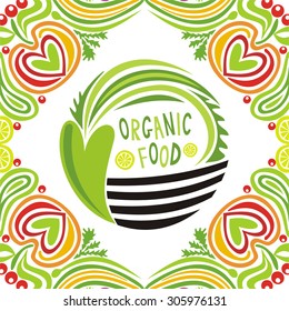 Organic food vector illustration