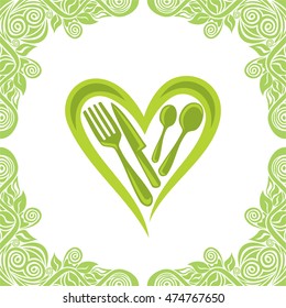 Organic food. Vector illustration.
