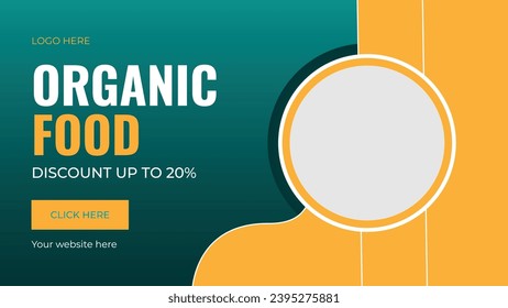 Organic Food Vector Web Banner