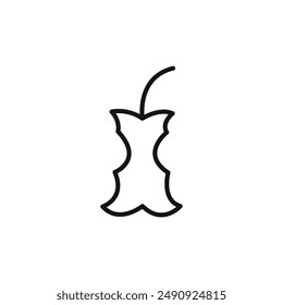 Organic food waste logo sign vector outline