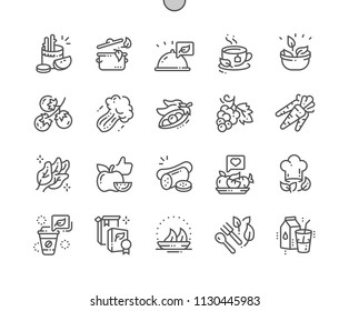 Organic food Well-crafted Pixel Perfect Vector Thin Line Icons 30 2x Grid for Web Graphics and Apps. Simple Minimal Pictogram