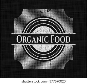 Organic Food written on a blackboard