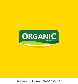 Organic Foods Label Logo Design. Organic Sticker for product Vector illustration