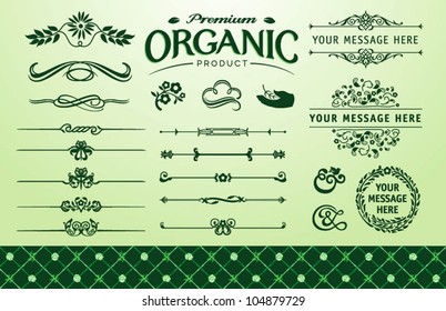 organic frame and fillet set with seamless texture