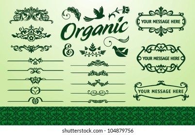 organic frame and fillet set with seamless texture